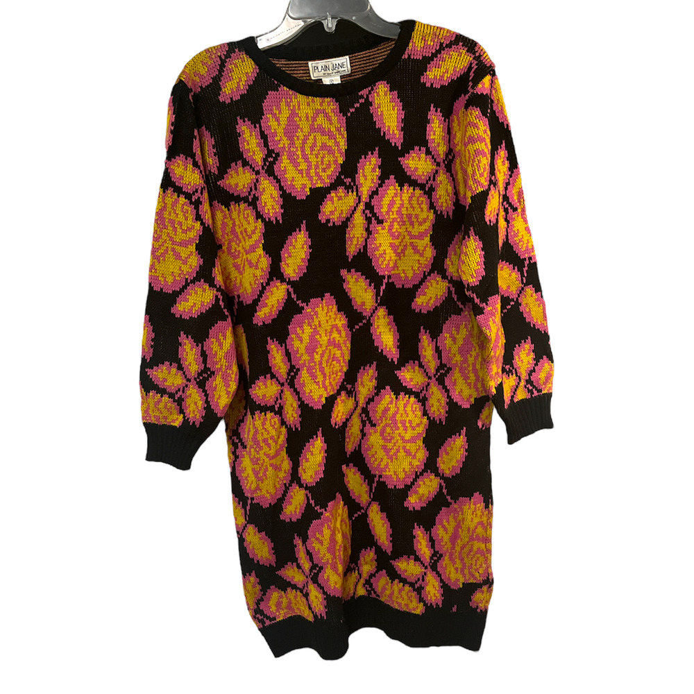 Vtg Plain Jane By Sweet Baby Jane Knit Sweater Dress/Tunic Small Medium Large